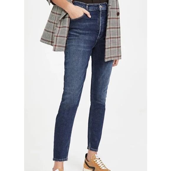 Agolde Denim - Agolde Nico High Rise Slim Jeans In Cabana
